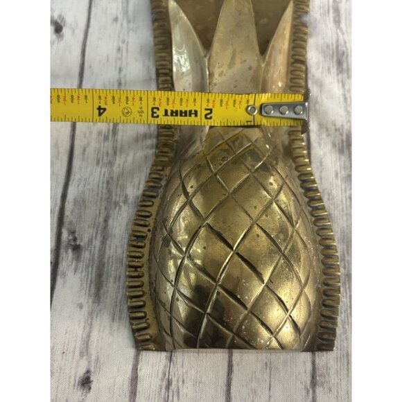 Vintage Brass Ornate Decorative Pineapple Wall Pocket Sconce Vintage Brass - Picture 11 of 12